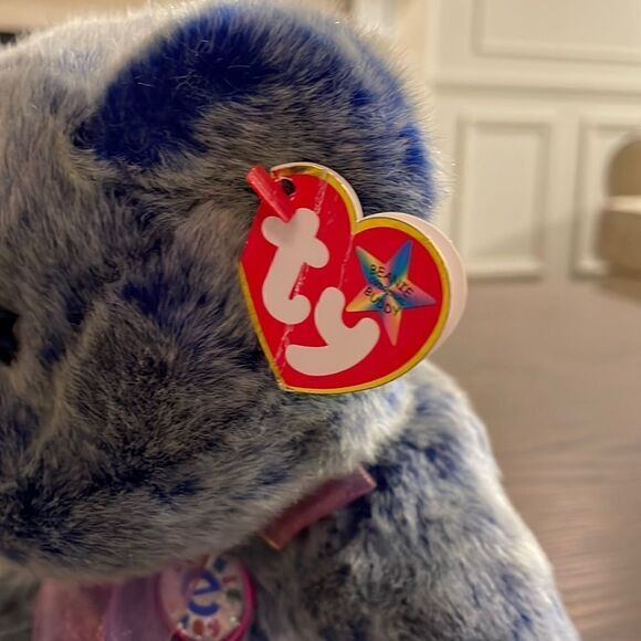 Ty - The Original Beanie Buddies - Periwinkle 2001 in Excellent Condition 14” - Picture 5 of 7